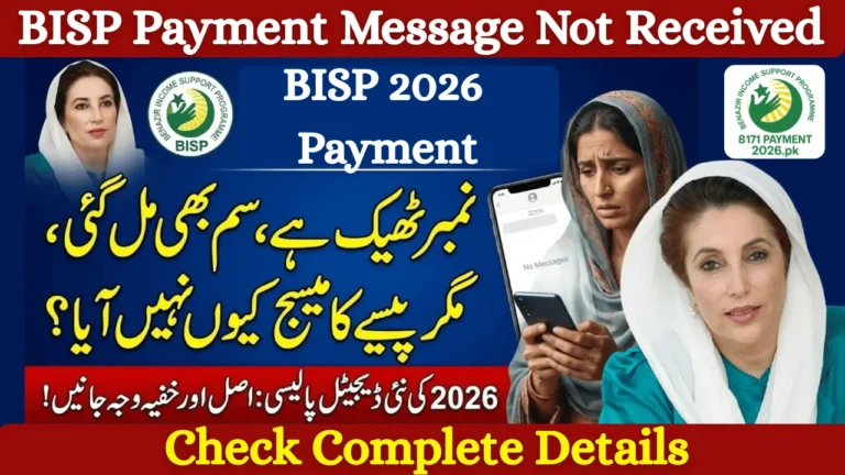 BISP Beneficiary Number Is Correct but Payment Message Not Received – Reasons & Solutions