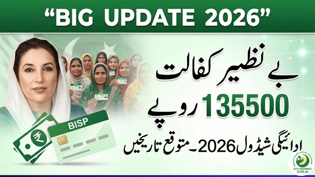 Benazir Kafalat 13500 PKR Payment Schedule 2026