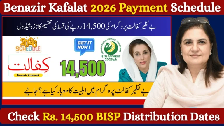 Benazir Kafalat 2026 Payment Schedule – Check Rs. 14,500 BISP Distribution Dates